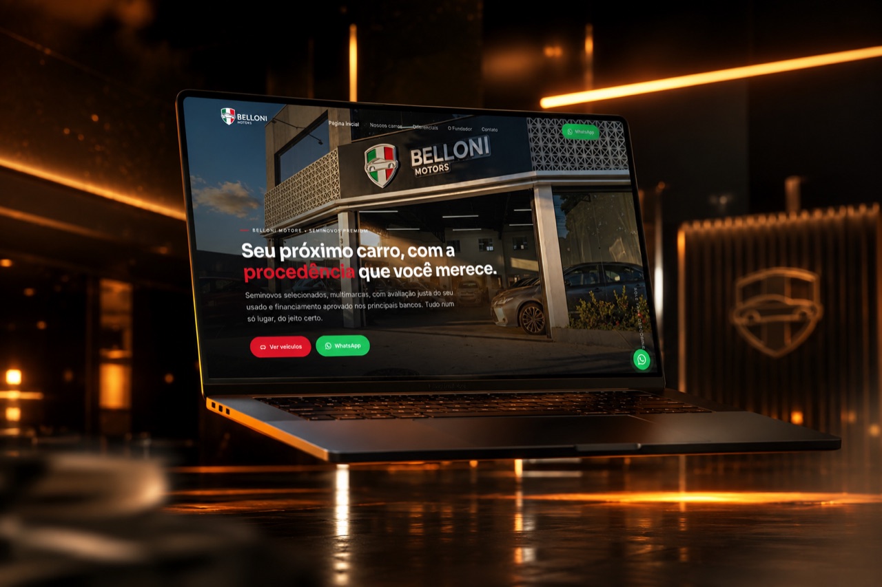 Site da Belloni Motors — concessionária