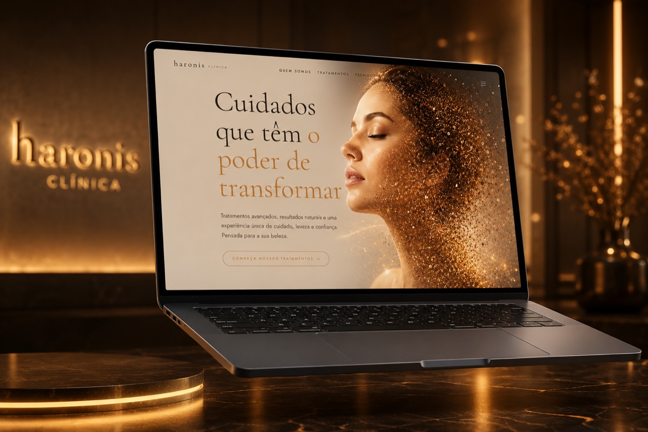 Site da clínica Haronis — página de tratamentos
