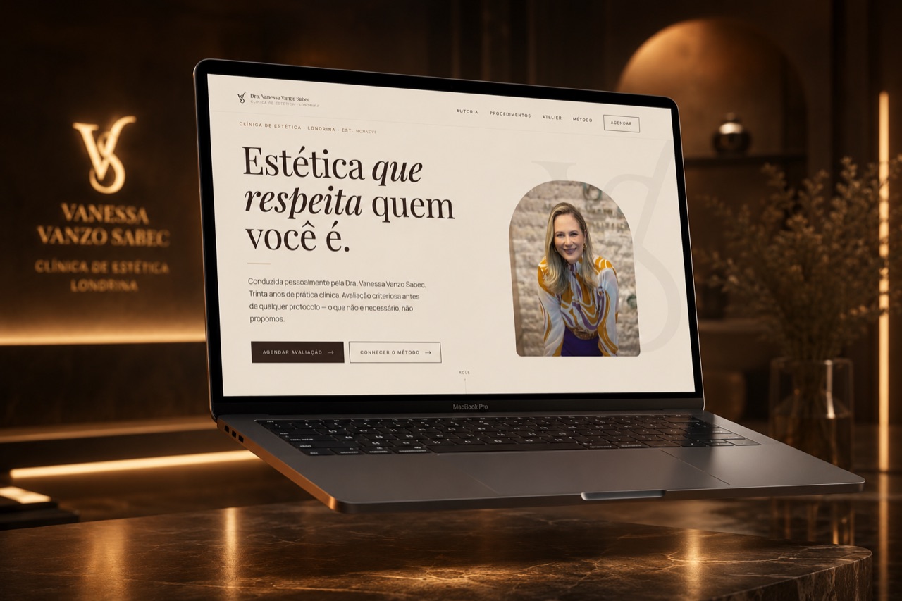 Site da clínica Vanessa Vanzo
